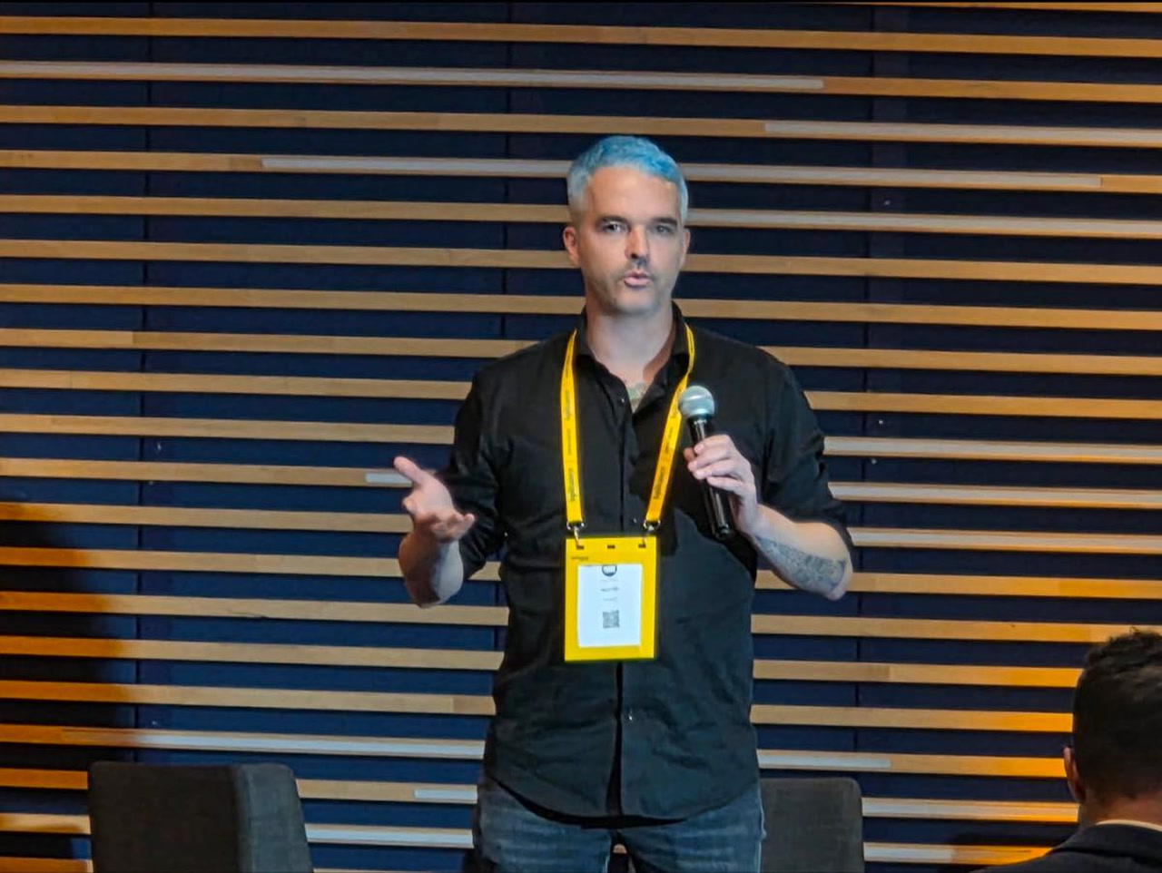Inevitable pitch on stage